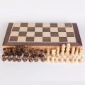 Wooden Chess and Checkers Set Magnetic Chess Board Set