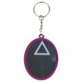 Squid Game Figures Mask Keychain Charms Accessories, Triangular