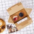 20pcs 2 Holders Cupcake Boxes Carrier with Window Insert and Handle