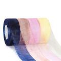 4 Rolls Sheer Chiffon Ribbon Organza Satin Ribbon 4cm