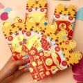 72 Pcs Cartoon Tiger Red Packet 2022 New Year Red Envelopes Spring