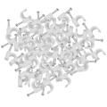 300 Pieces Clip for Ethernet Cable Rg6 Rg59 Cat5 Cat6 Rj45 7mm White