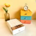 Desktop Storage Box Morandi Color Drawer Cosmetic Box(orange)