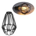 Adjustable Wire Cage Lampshade, 2 Pack Metal Bird Cage Bulb Guard