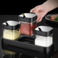 Glass Storage Jars Spice Containers Set with Stainless Steel Lids