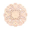 2pcs 20 X 5cm Wood Carved Applique Rose Flower Door Home Decor