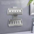 With Draining Tray Double Layer Bar Soap Holder for Bathroom(white)