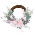 Spring Wreath Artificial Peony Wreath for All Seasons Round Wreath