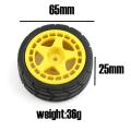 4pcs 12mm Hex 65mm Rubber Tire Wheel Tyres for Tamiya 1/10 Rc Car,1