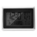 Atomic Digital Wall Clock Lcd Display without Back Light (silver)