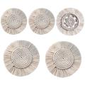Round Woven Coasters, 5pcs Hand Woven Placemat, Bohemian Style
