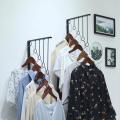 Wall Mounted Clothing Rack 2 Pack with 5 Hanging Rings,space Saver