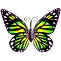Hollowed-out Wrought Iron Metal Butterfly for Home Decor-green