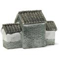 Miniature Villa House Potted Ornament Chinese Ancient City Gate Gray