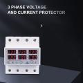 Din Rail 3 Phase Voltage Relay 380v Voltmeter Ammeter Relays 100a