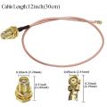 5 Pcs Sma Connector Cable Female to Ufl/u.fl/ipx/ipex Pigtail Cable
