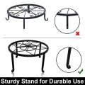 4 Pack Metal Plant Stands for Flower Pot, Heavy Duty Potted Holder