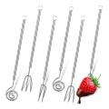 6 Pcs Chocolate Dipping Fork Set 8.3 Inch Stainless Steel Fondue