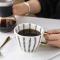 Geometric Ceramic Cup Hand Painted Capacity Irregular Coffee Cup G