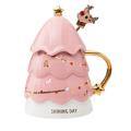 1pc 420ml Christmas Cup Mug Couple Cup Girl Ceramic Drinking Cup C