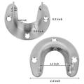 2pc Curtain Rod Bracket Frame Stainless Steel Curtain Rod with Screws