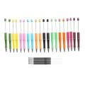 20pcs Plastic Ballpoint Pen Diy Pen with Extra Refill Ballpoint Pen