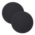 2pcs Round Insulation Silicone Mats Non-slip Heat-resistant(black)