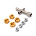 Hex Wheel Hub Adapter with Nut Sleeve for Mn-999 Mn 999 D90 1/10 Rc,3