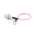 F Type Female Jack to Crc9 Male Right Angle Rg316 Pigtail Cable 15cm