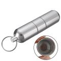 2x Aluminum Alloy Cigarette Holder Capsule Case Waterproof Key Ring