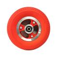 Scooter Red Wheel Hub with Red Solid Tire No Need Inflate Tire