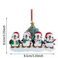 Personalized Penguin Family Christmas Tree Ornament (family Of 4)
