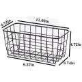 Adhesive Sturdy Storage Baskets No Drilling Wall Mounted,2 Pack,black