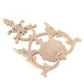 1x Rubber Wood Carved Applique Vintage Furniture Craft Decor H