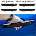 For 10th Gen Civic Abs Carbon Fiber Style Door Handle Cover