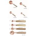 Measuring Cups Spoons Wood Handle Stainless Steel Baking Kit 4pcs A
