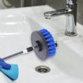 Drill Brush Power Scrubber Brush Extended Long Attachment Set Blue