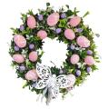 Happy Easter Egg Wreath Home Outdoor Garden Door Wall Decoration