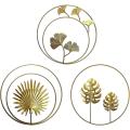 Gold Ginkgo,maple,monstera Leaf Wall Decor,for Bedroom Hotel Decor