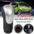 Silver 5 Speed Mt Gear Stick Shift Knob for Ford Fiesta/fusion 2002+