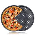 2pc 10-inch Perforated Pizza Pan Carbon Steel Non-stick Coating