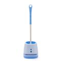 Wall Hanging Toilet Brush Holder Long Handle Cleaning Brush -blue