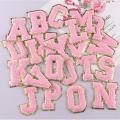 26pcs Letter Patches for Clothing Sew Glitter Fabric Patches,black