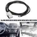 Car 3.5mm 12pin Female Audio Music Aux Cable Input Adapter for Benz