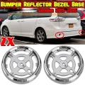 2x Silver Rear Bumper Reflector Bezel Base for Toyota Sienna 2011-15