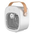 Portable Mini Air Conditioner Desktop Fan Humidifier Purifier(white)
