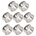 8 Pieces Of Zinc Alloy Beaded Napkin Ring Napkin Buckle (silver)