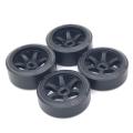 4pcs Metal Wheel Rim Hard Plastic Drift Tire Tyre,2