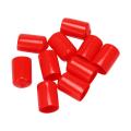 10pcs Rubber End Caps 16mm Id Pvc Round Tube Bolt Cap Cover Red