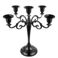 Black Metal Candelabra with 5 Arms for Home Decor Christmas Church